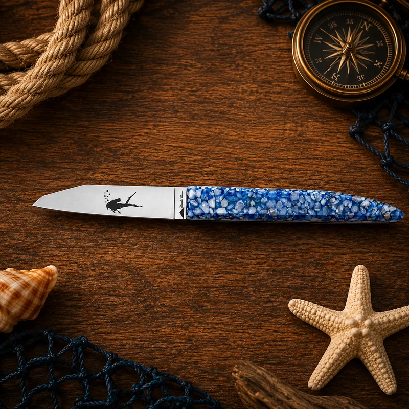 Couteau pliant Le grand bleu