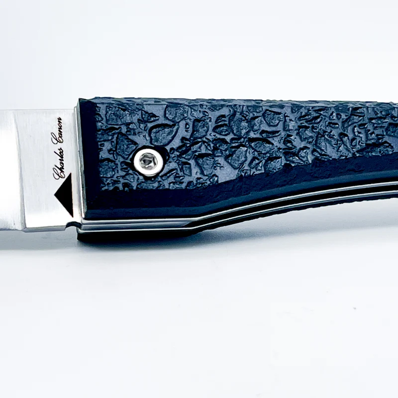 Couteau piémontais manche charbon brut