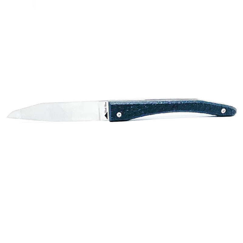 Couteau piémontais manche charbon brut