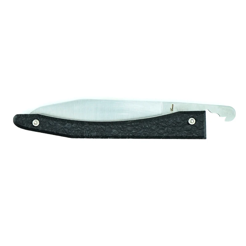 Couteau piémontais manche charbon brut