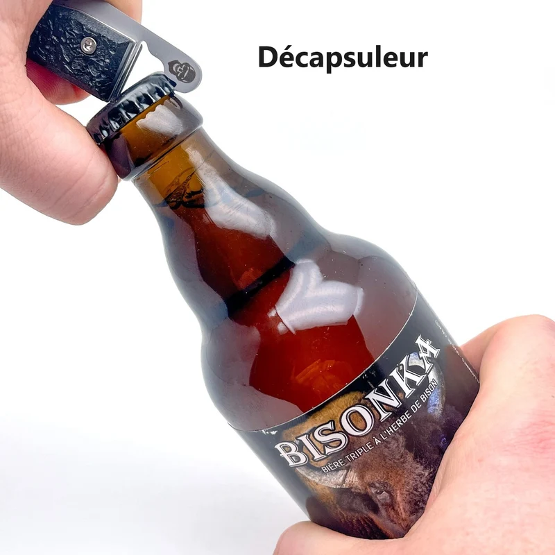 Couteau piémontais manche charbon brut