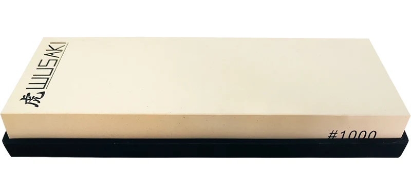 Pierre à aiguiser Grain 1000 + socle Wusaki