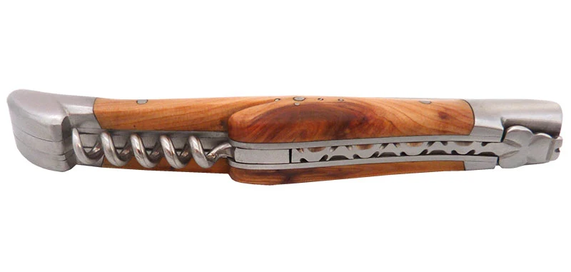 Couteau Laguiole Tire Bouchon Bois de Cade TMC