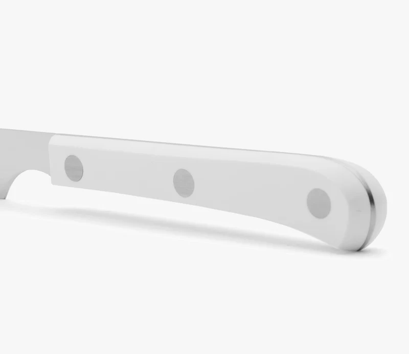 Cuchillo Chuletero Blanco Con Sierra Polioximetileno 115 mm