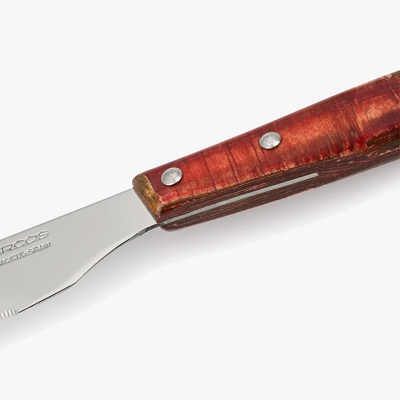 Set 4 Pzas. Cuchillo chuletero Madera de Chopo Comprimida Color Rojo