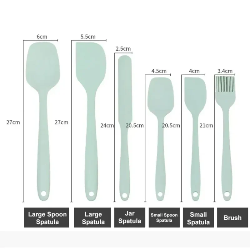 Set Ustensiles Silicone 6 pièces pour Pâtisserie | Résistants à la Chaleur