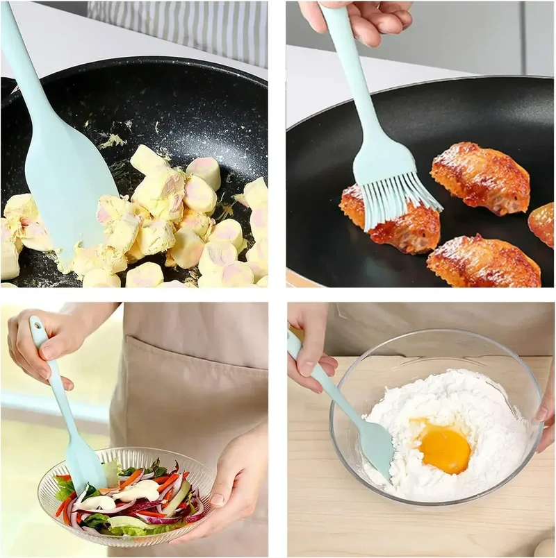 Set Ustensiles Silicone 6 pièces pour Pâtisserie | Résistants à la Chaleur