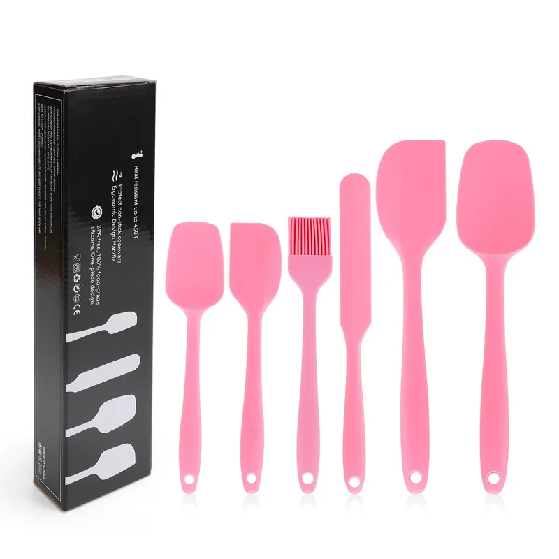 Set Ustensiles Silicone 6 pièces pour Pâtisserie | Résistants à la Chaleur