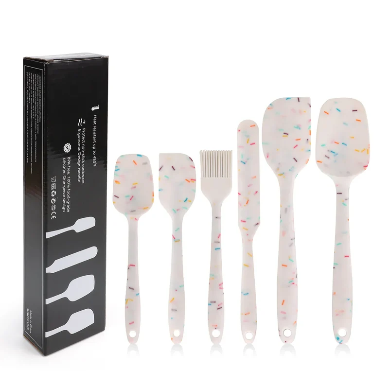 Set Ustensiles Silicone 6 pièces pour Pâtisserie | Résistants à la Chaleur