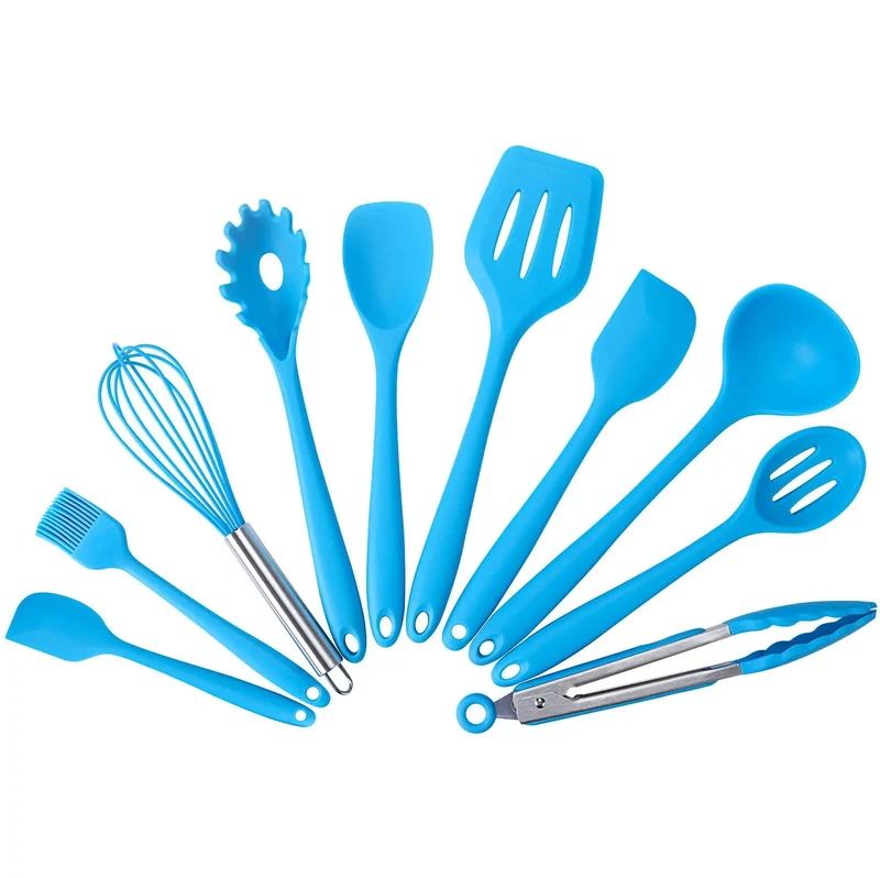 Set Ustensiles Silicone 10 pièces | Non-adhérent et résistant à la chaleur