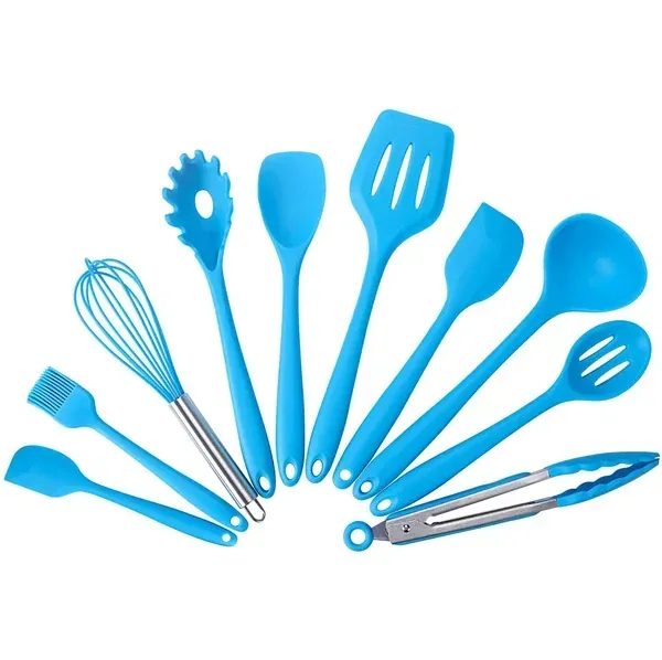 Set Ustensiles Silicone 10 pièces | Non-adhérent et résistant à la chaleur