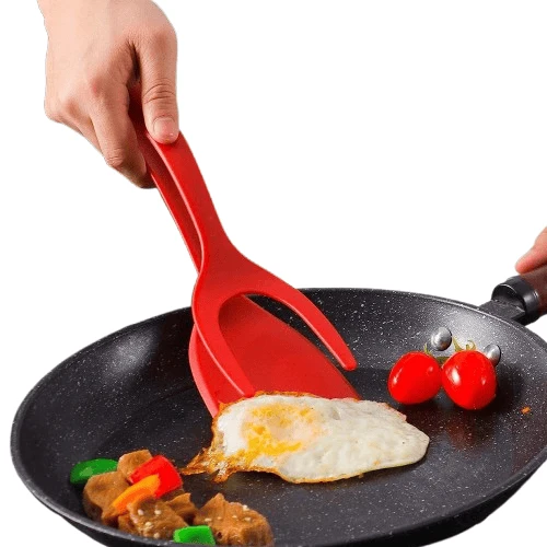 Spatule Silicone 2 en 1 Antidérappante pour œufs et crêpes