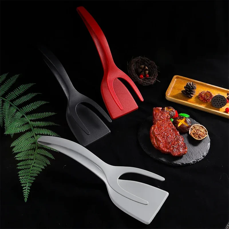 Spatule Silicone 2 en 1 Antidérappante pour œufs et crêpes