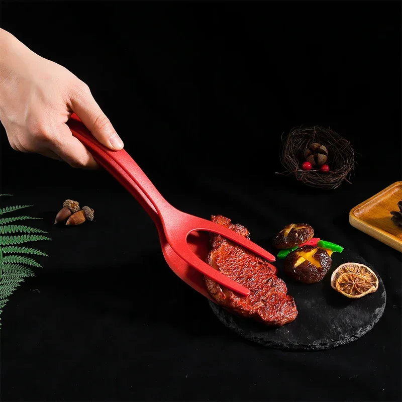 Spatule Silicone 2 en 1 Antidérappante pour œufs et crêpes