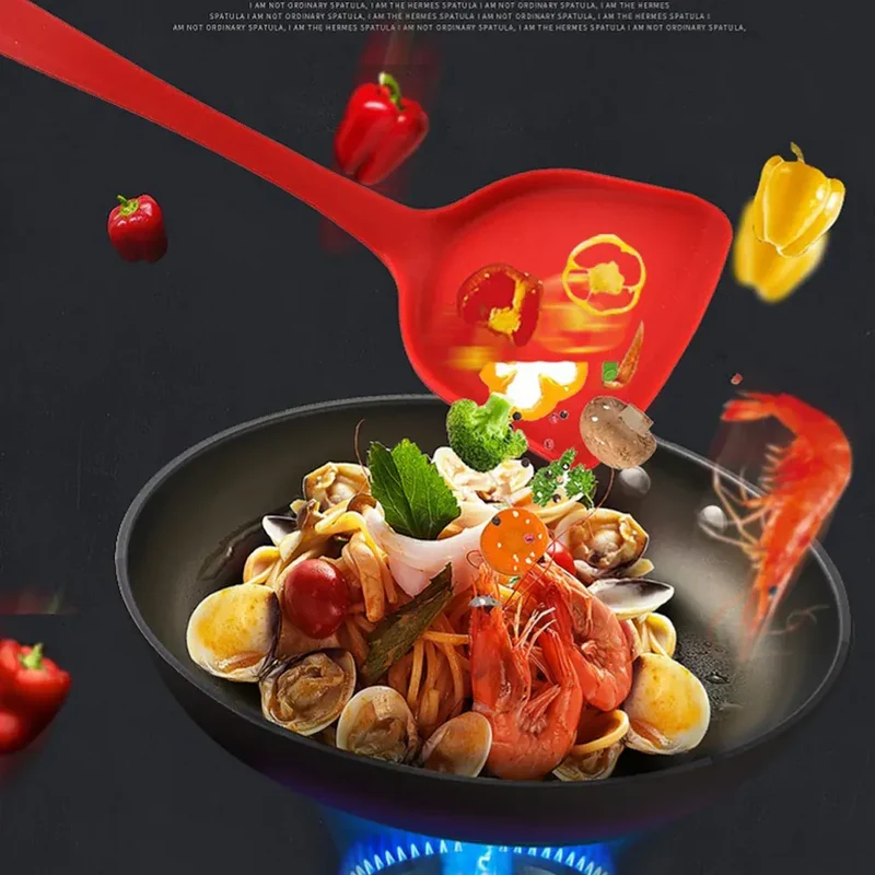 2 Spatules Silicone Résistantes à la Chaleur pour Cuisson