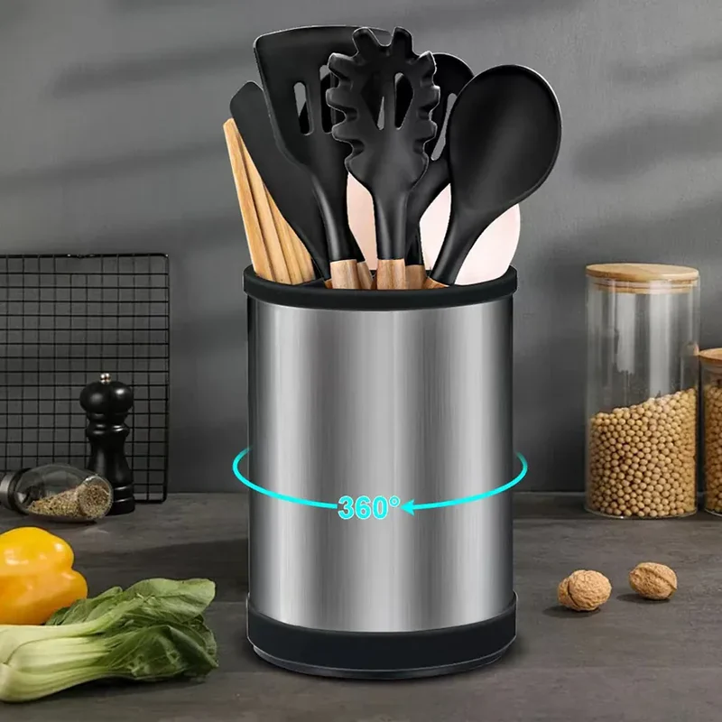 Set Ustensiles de Cuisine 6 pièces | Rangement Pratique et Rotatif