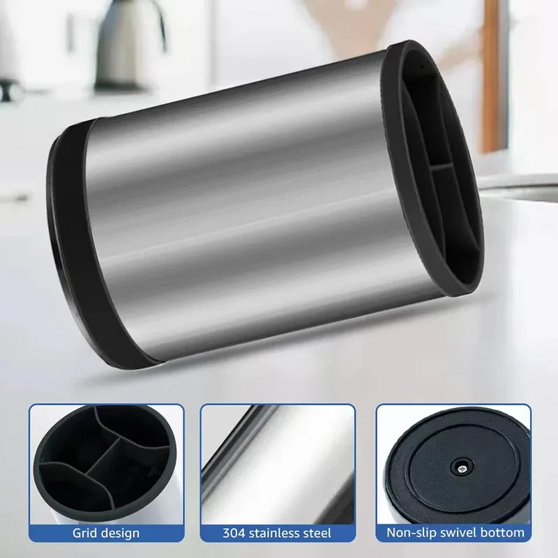 Set Ustensiles de Cuisine 6 pièces | Rangement Pratique et Rotatif