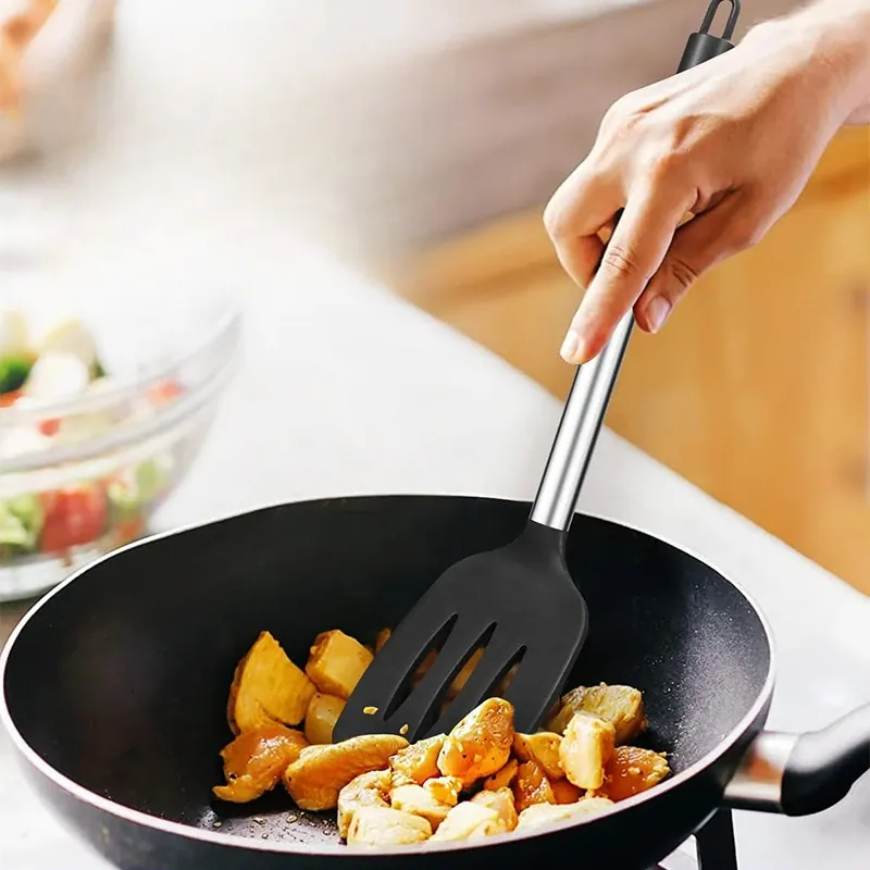 Set Spatules Silicone 1/2 pièces Résistantes à la Chaleur pour Cuisine