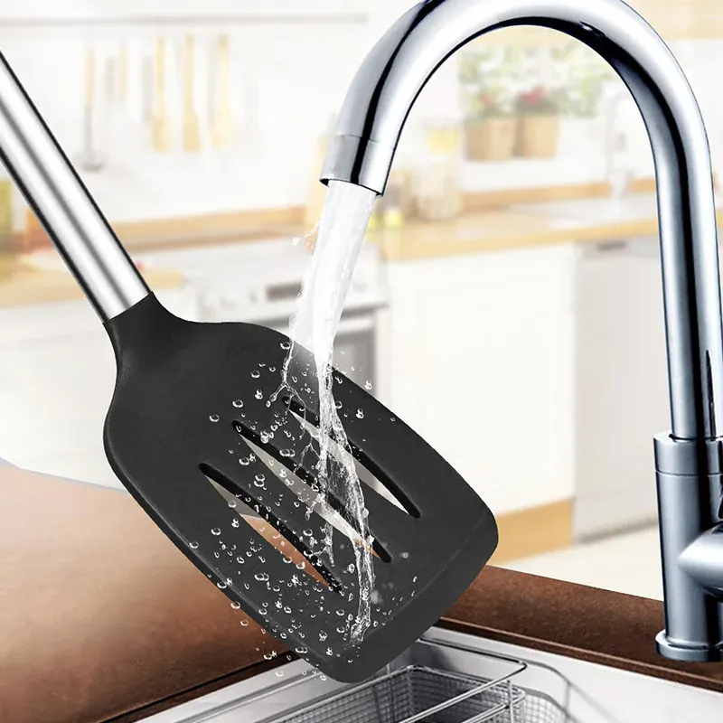 Set Spatules Silicone 1/2 pièces Résistantes à la Chaleur pour Cuisine
