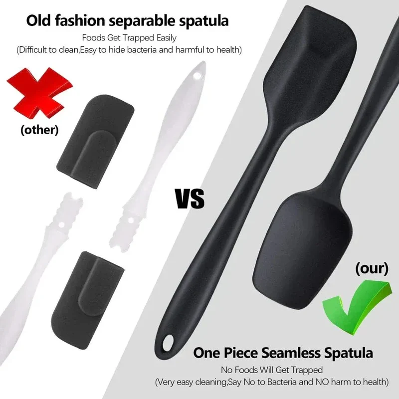 Set Spatules Silicone 6 Pieces | Résistantes à la Chaleur et Antiadhésives