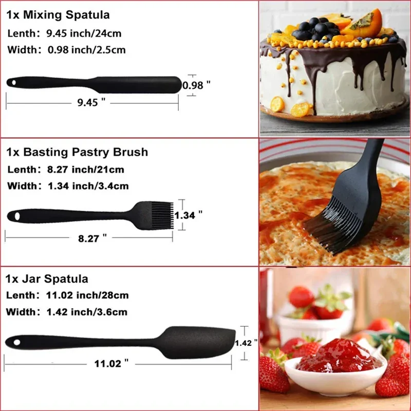 Set Spatules Silicone 6 Pieces | Résistantes à la Chaleur et Antiadhésives