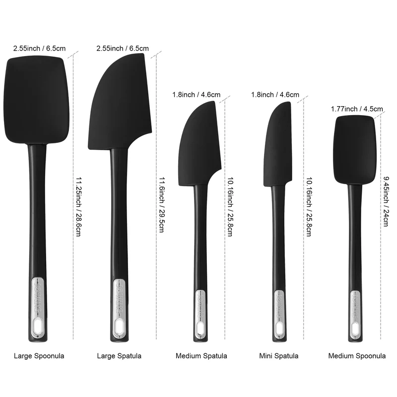 Set Spatules Silicone 5 pièces | Résistantes aux hautes températures
