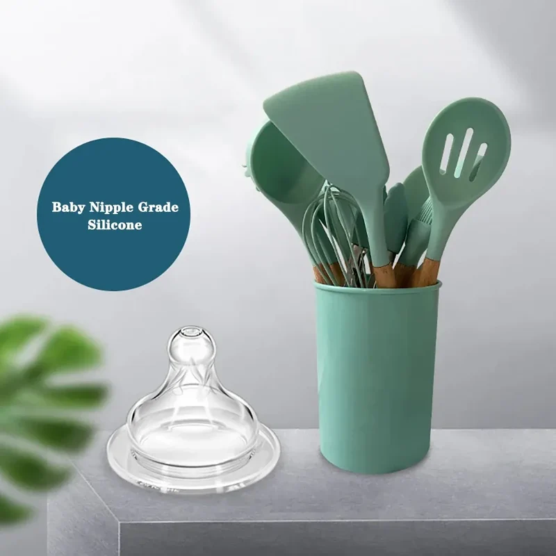 Set Ustensiles Silicone 10 pièces | Résistants à la chaleur et Antiadhésifs