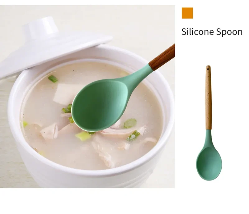 Set Ustensiles Silicone 10 pièces | Résistants à la chaleur et Antiadhésifs