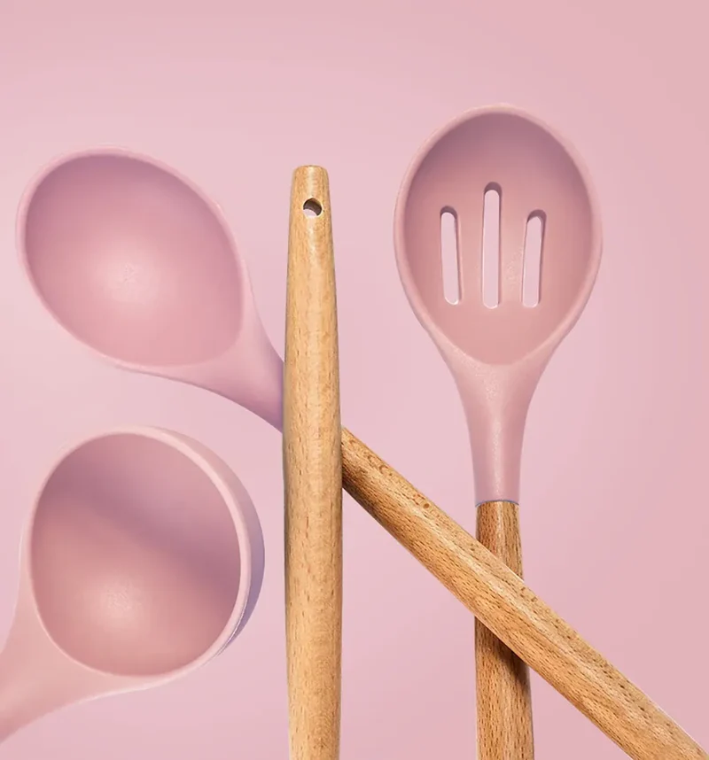 Set Ustensiles Silicone 10 pièces | Résistants à la chaleur et Antiadhésifs