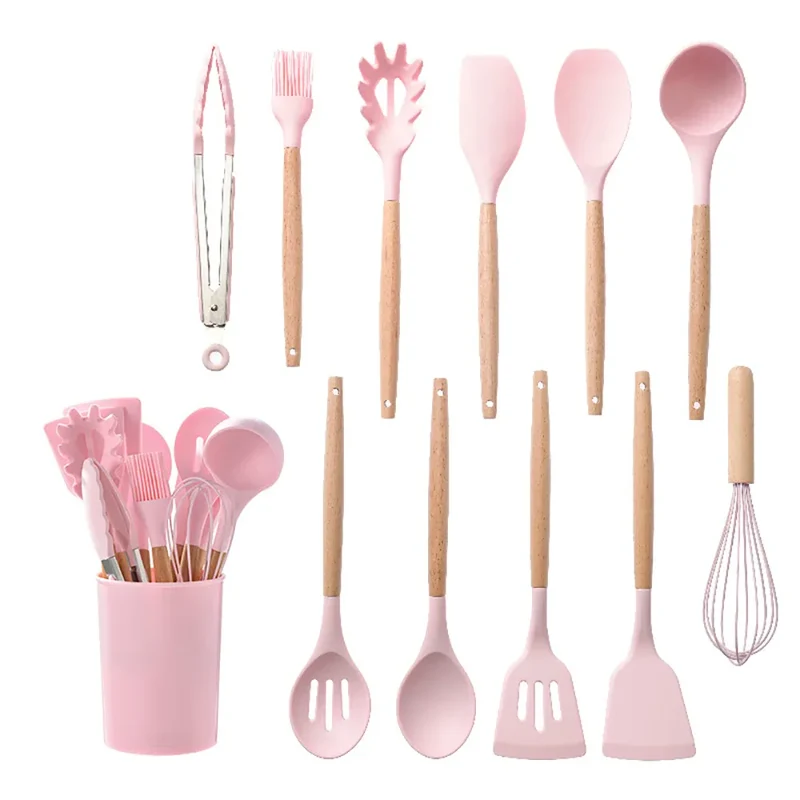 Set Ustensiles Silicone 10 pièces | Résistants à la chaleur et Antiadhésifs