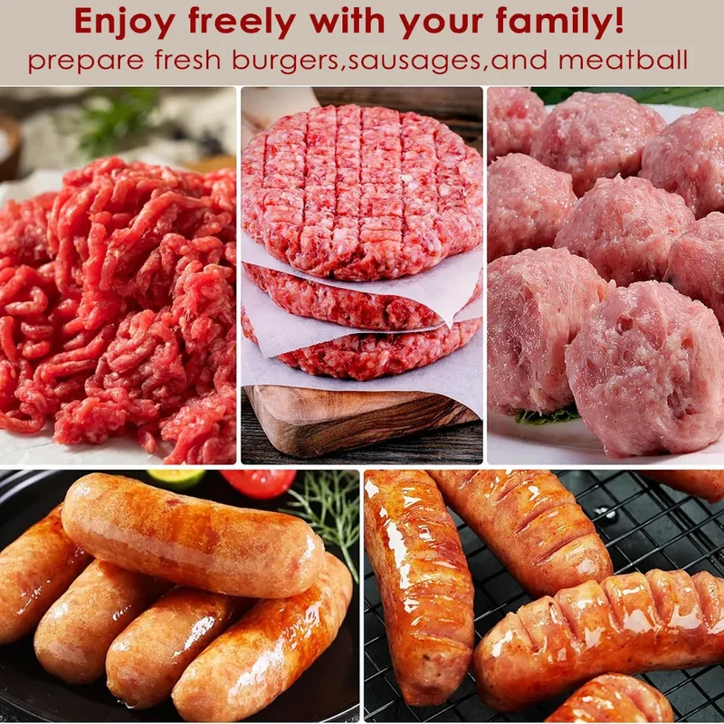 Kit Accessoires Hachoir pour Robot KitchenAid — 17 Pièces, 4 Grilles, 3 Lames + Tubes à Saucisse