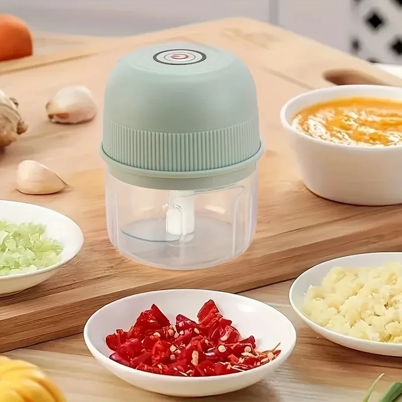Mini Hachoir Électrique Sans Fil 260 ml — Ail, Légumes, Viande