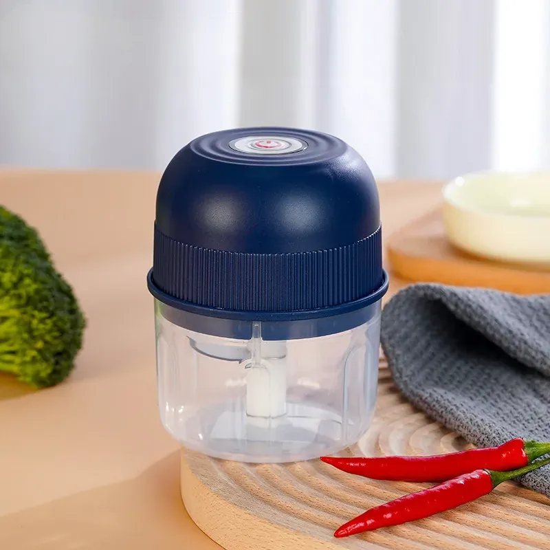 Mini Hachoir Électrique Sans Fil 260 ml — Ail, Légumes, Viande