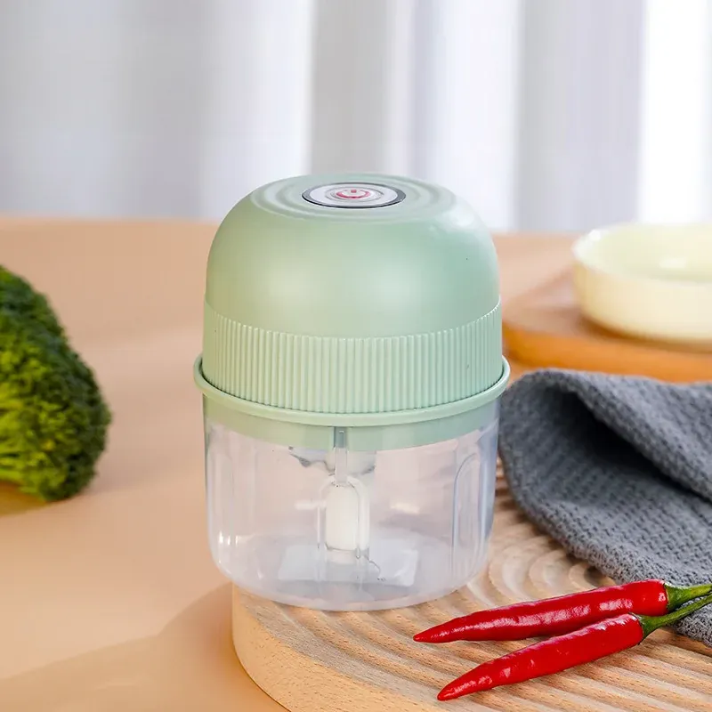Mini Hachoir Électrique Sans Fil 260 ml — Ail, Légumes, Viande