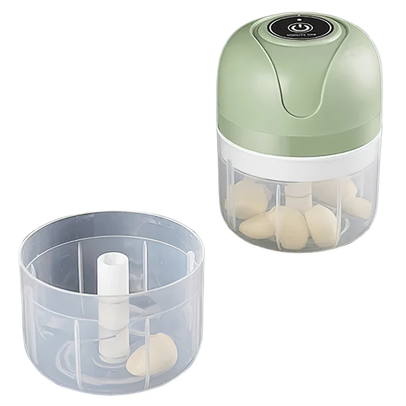 Mini Hachoir Électrique Sans Fil 250 ml — Rechargeable USB, Lame Inox 3 Feuilles
