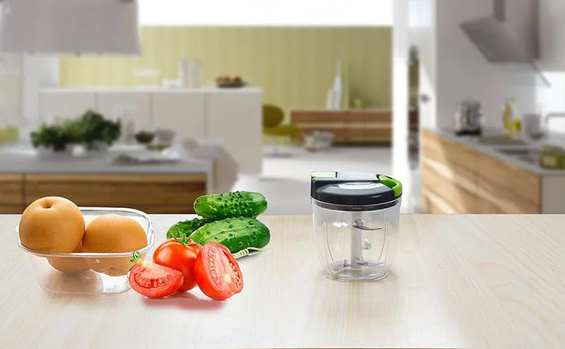 Hachoir Manuel 520ml 900ml | Couper Légumes et Ail Portable