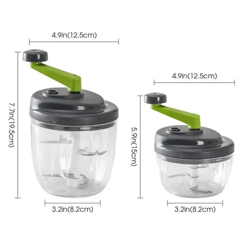Hachoir Manuel 520ml pour Viande et Légumes avec Poignée Ergonomique