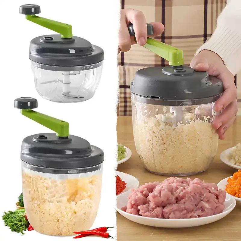 Hachoir Manuel 520ml pour Viande et Légumes avec Poignée Ergonomique