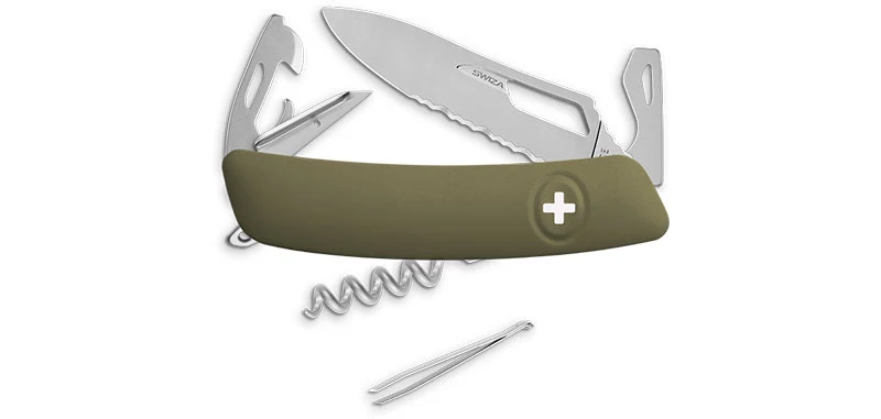 Couteau Suisse SH03 Allmatt Olive Swiza