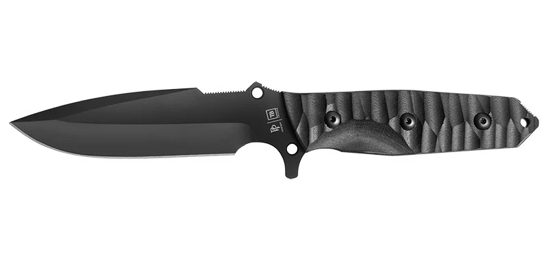 Couteau Noir TB Outdour Maraudeur Lisse Toxifié