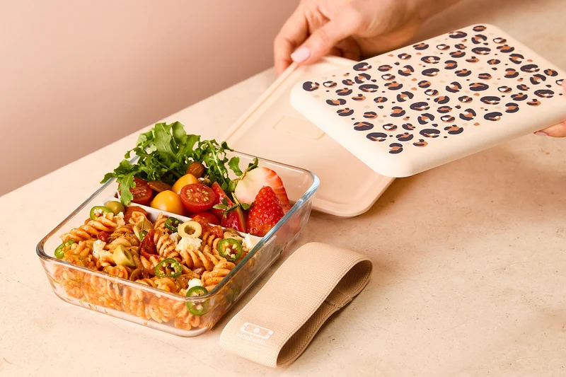 Lunch box en verre Monbento x Pyrex® Pure 600ml léopard