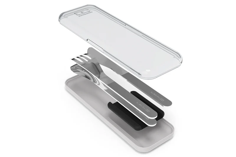 Set couverts nomades Monbento Slim Box noir