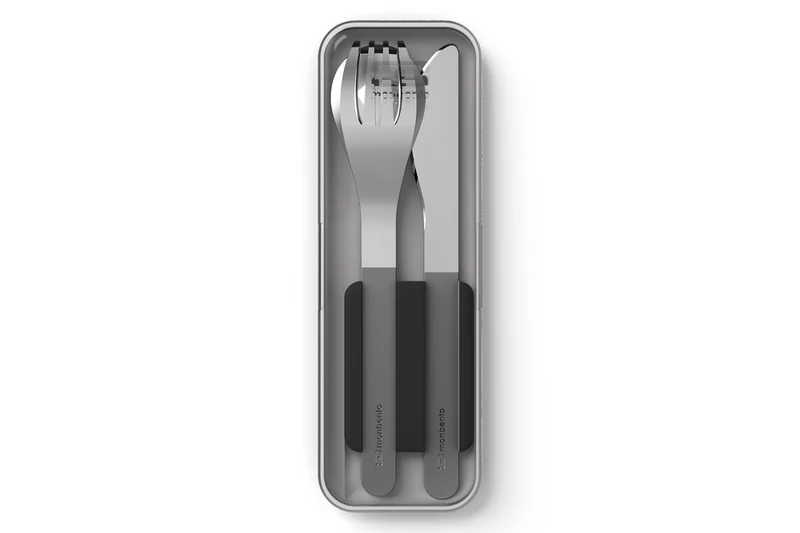 Set couverts nomades Monbento Slim Box noir