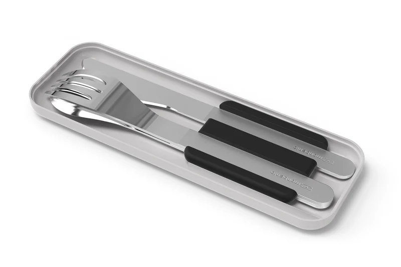 Set couverts nomades Monbento Slim Box noir