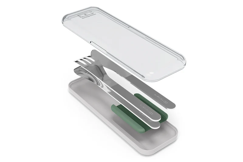 Set couverts nomades Monbento Slim Box vert