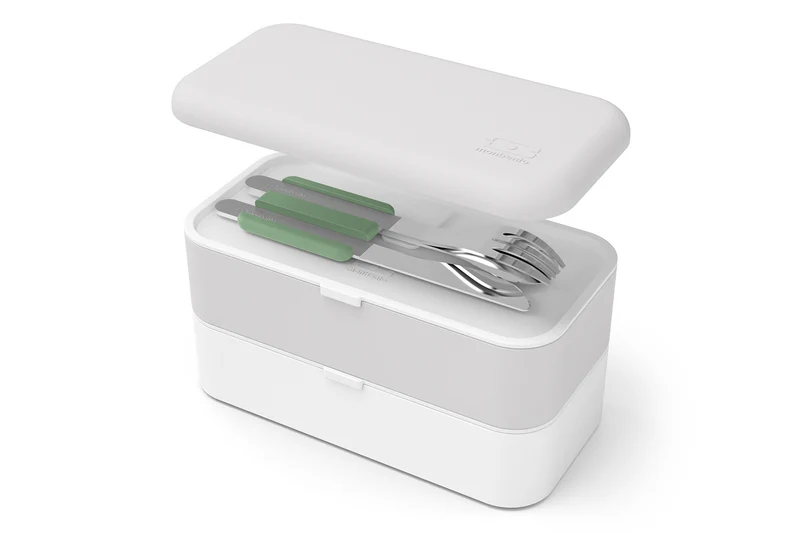 Set couverts nomades Monbento Slim Box vert
