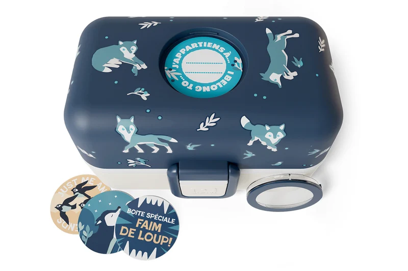 Lunch box pour enfant Monbento Tresor loup bleu