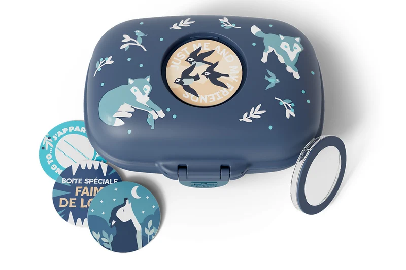 Boîte à gouter Monbento Gram loup bleu