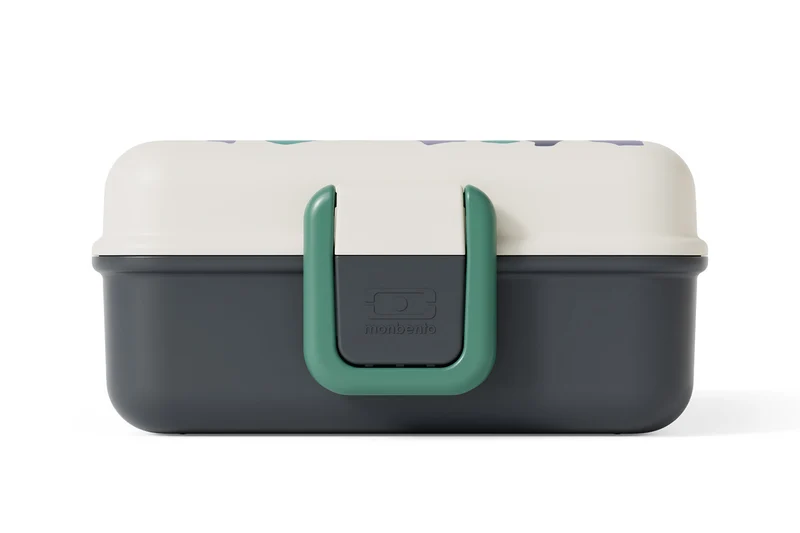 Boîte à sandwich enfant Monbento Snacky avec couverts bleu camo