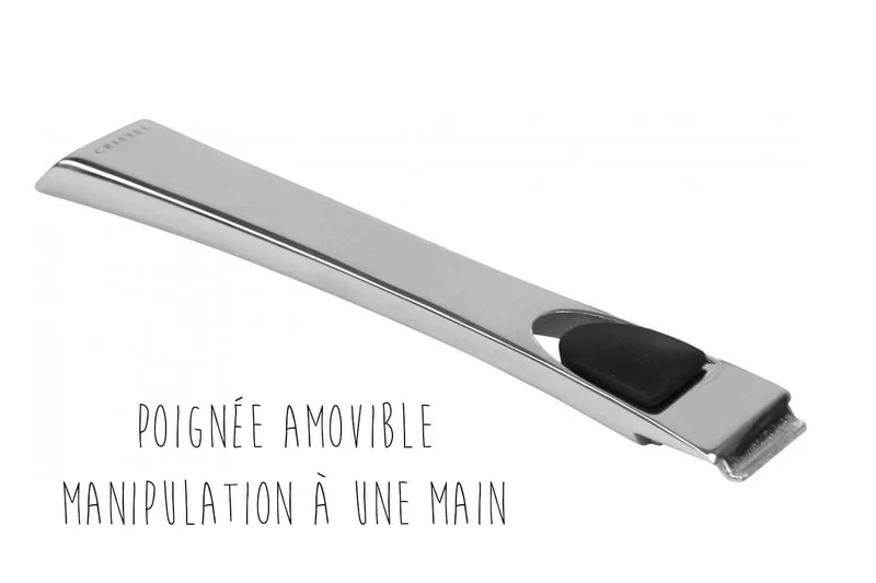 Set de 3 casseroles Cristel Casteline Amovible en inox 16 à 20cm - Poignée incluse